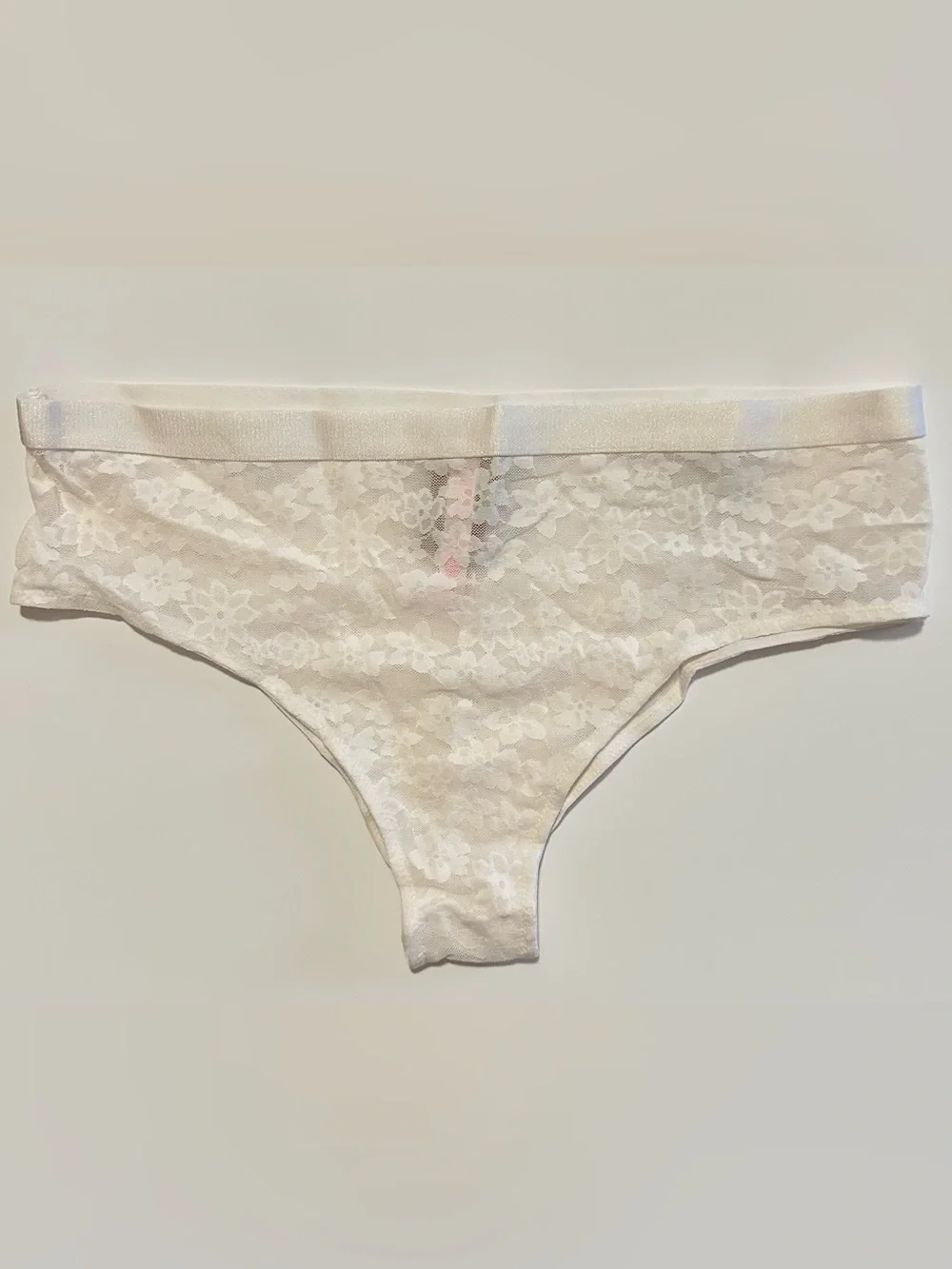 Victoria's Secret Wear Everywhere Lace Cheekster Low Rise Panty NWT Ivory